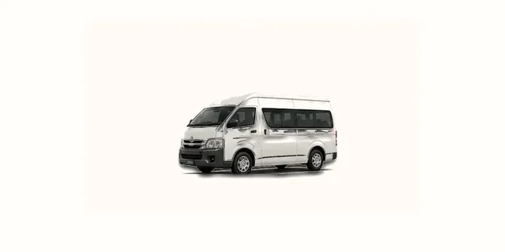 Comfortable passenger van with driver for Dubai group transport