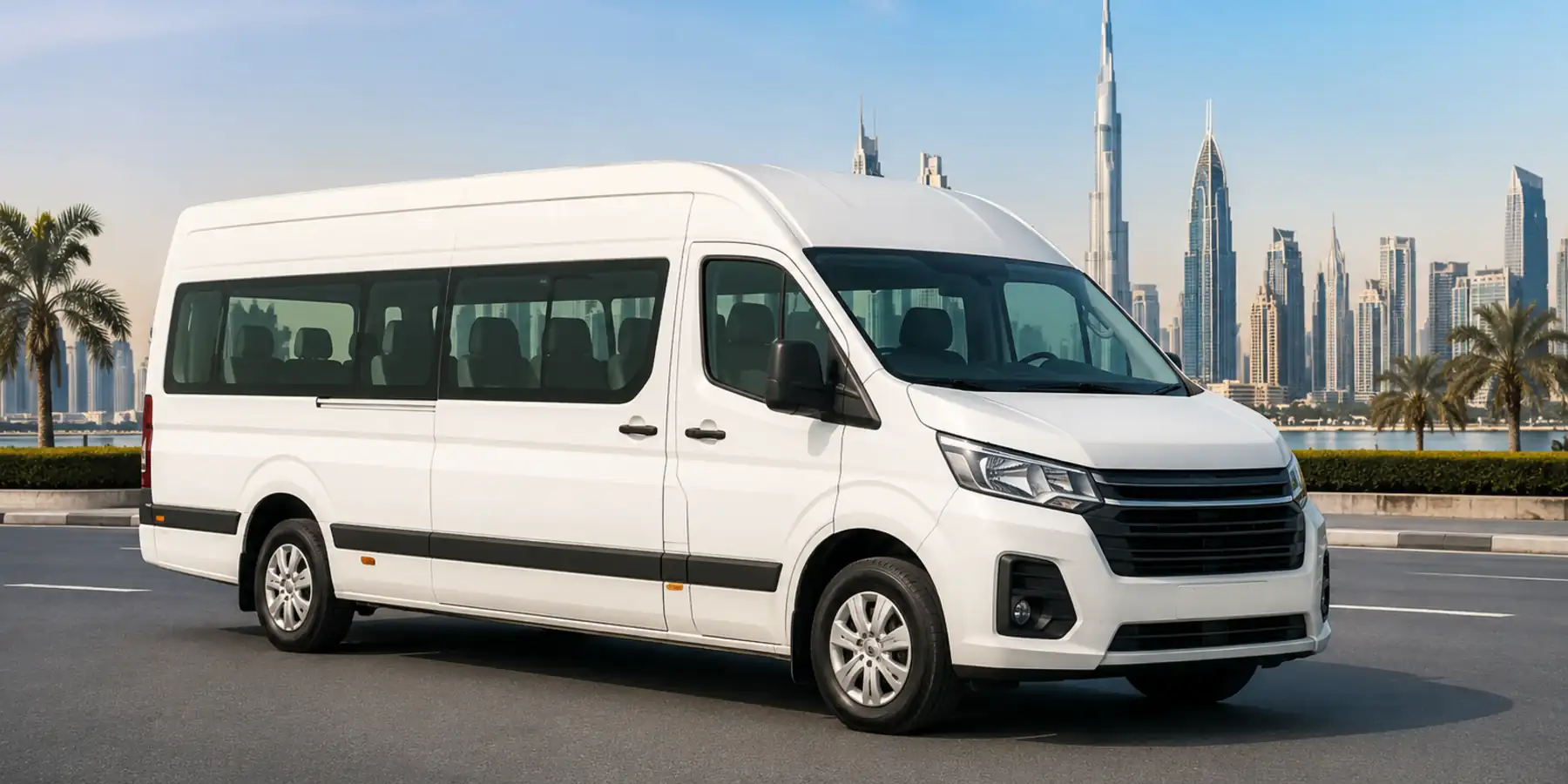 Toyota Hiace high-roof passenger van in UAE