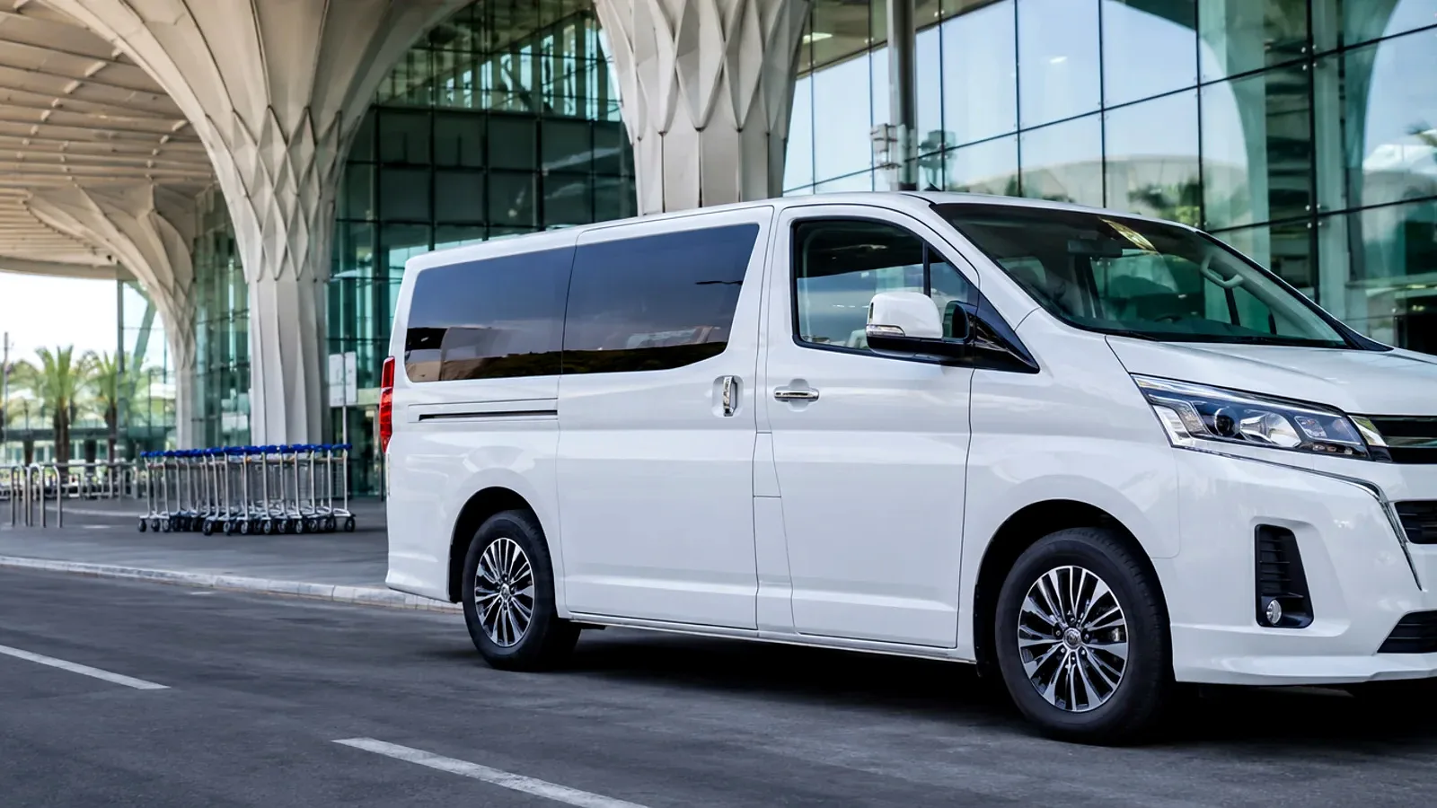 Private passenger van travelling from Dubai to Zayed International Airport Abu Dhabi